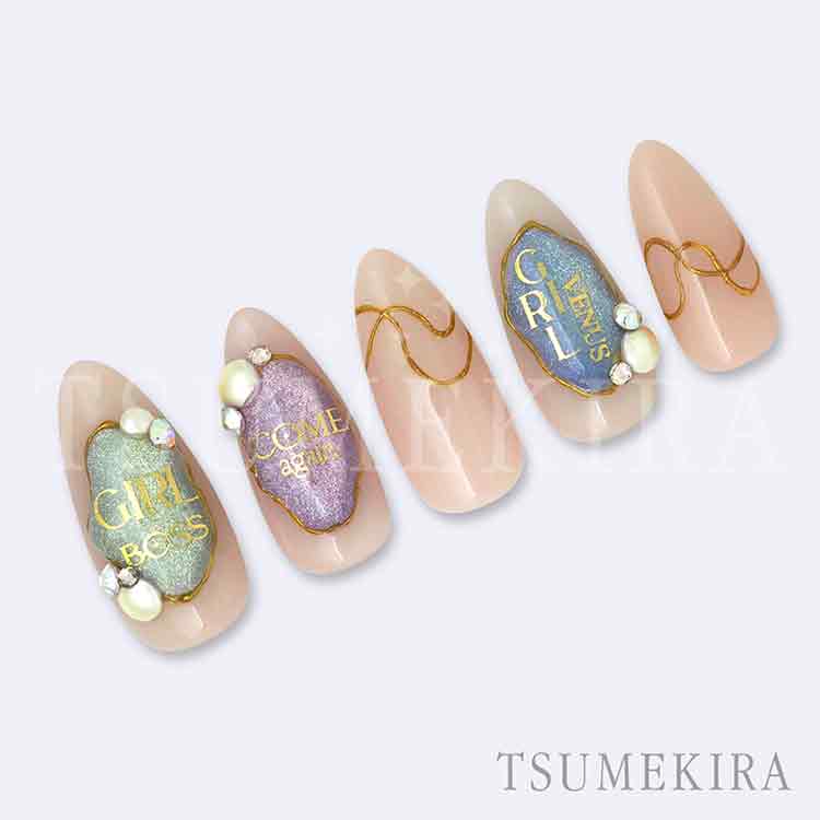 TSUMEKIRA SG-NYM-017 MAYAプロデュース minimoji ゴールド（ジェル専用）