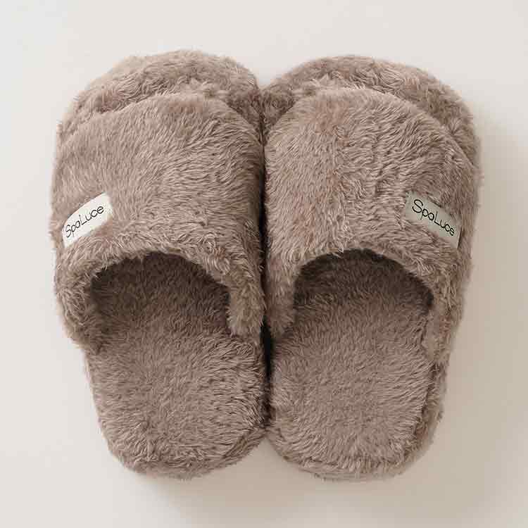 SpaLuce フットケア スリッパ グレージュ S-M