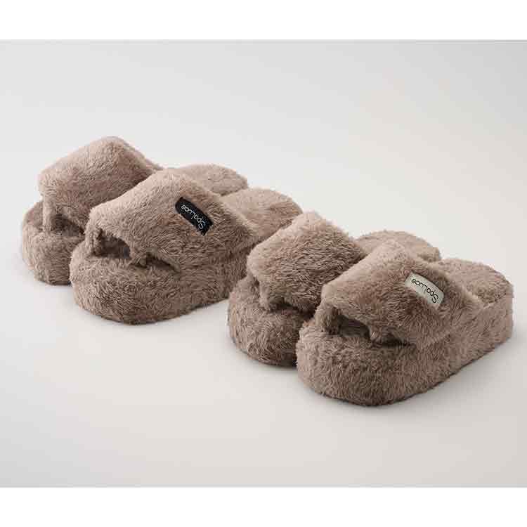 SpaLuce フットケア スリッパ グレージュ S-M