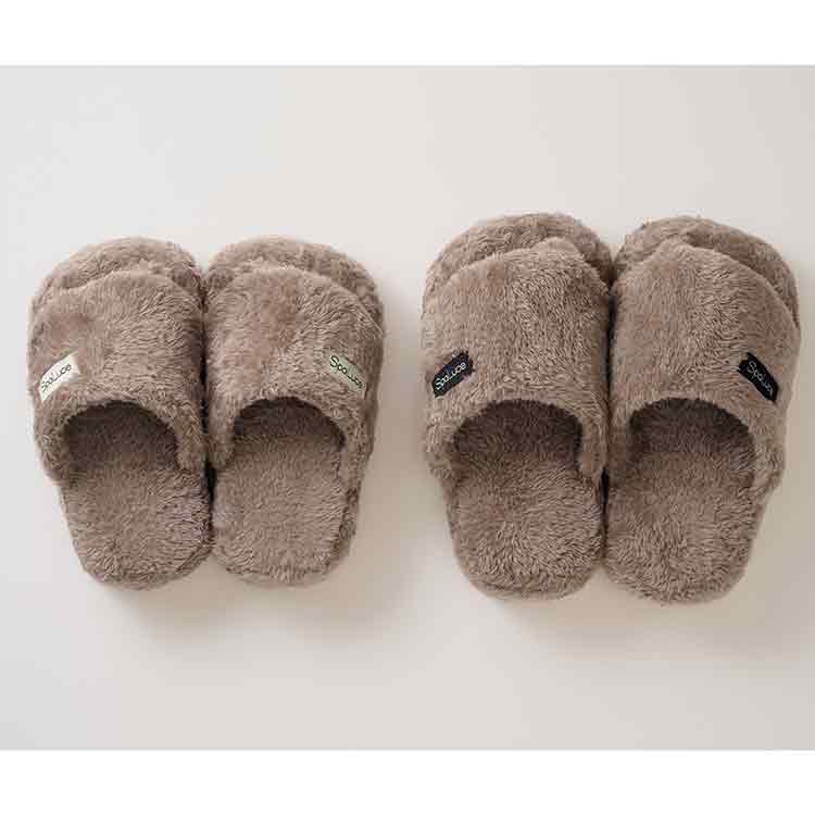 SpaLuce フットケア スリッパ グレージュ M-L