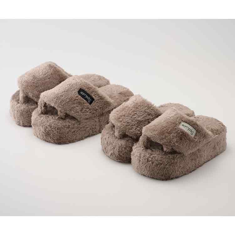 SpaLuce フットケア スリッパ グレージュ M-L