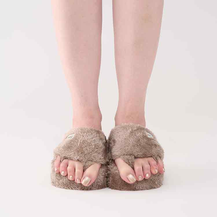 SpaLuce フットケア スリッパ グレージュ M-L