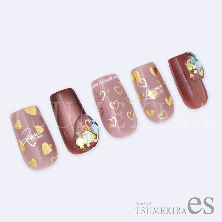 TSUMEKIRA ES-CHT-009 esカラーハート GOLD（ゴールド）（ジェル専用）