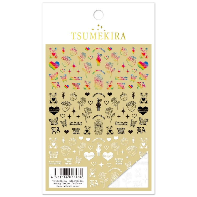 TSUMEKIRA NN-BTK-024 BritneyTOKYOプロデュース Carnival Multi colors