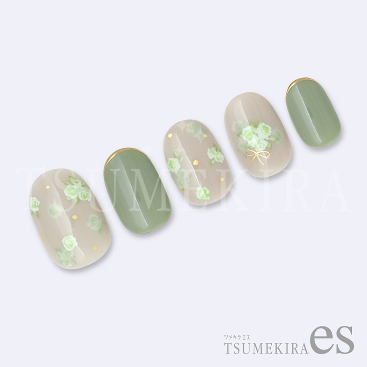 TSUMEKIRA ES-SFL-006 es 小花　グリーン