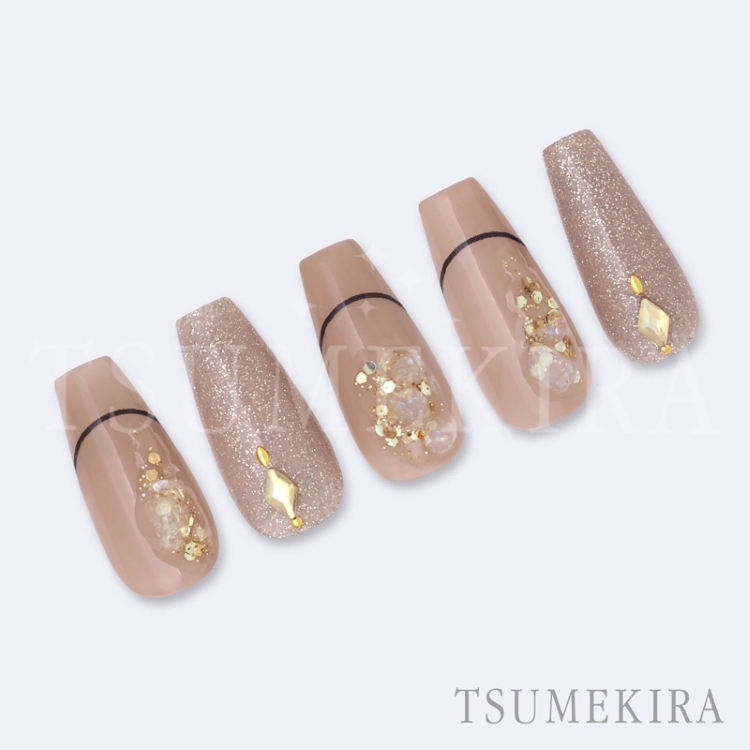 TSUMEKIRA NN-FRL-002 フレンチライン ダークブラウン