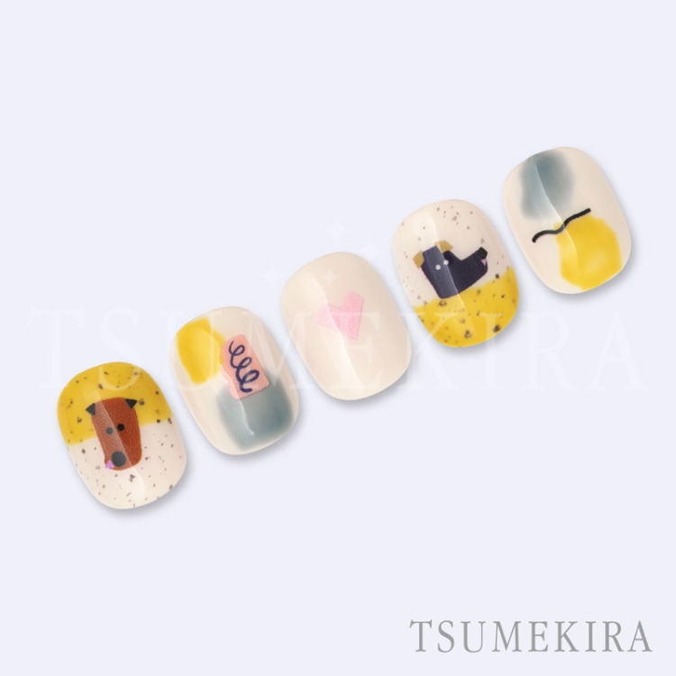 TSUMEKIRA NN-LUX-001 luxury nailプロデュース funny dog by luxury nail
