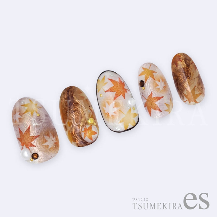 TSUMEKIRA es ES-SAL-002 シアー紅葉 オレンジ