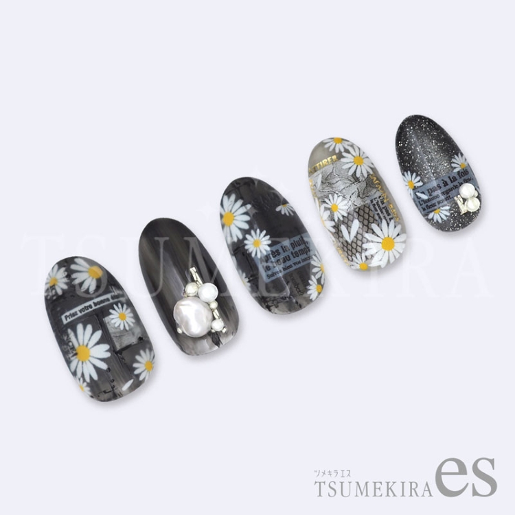 TSUMEKIRA es ES-HUM-001 花占いマーガレット ホワイト