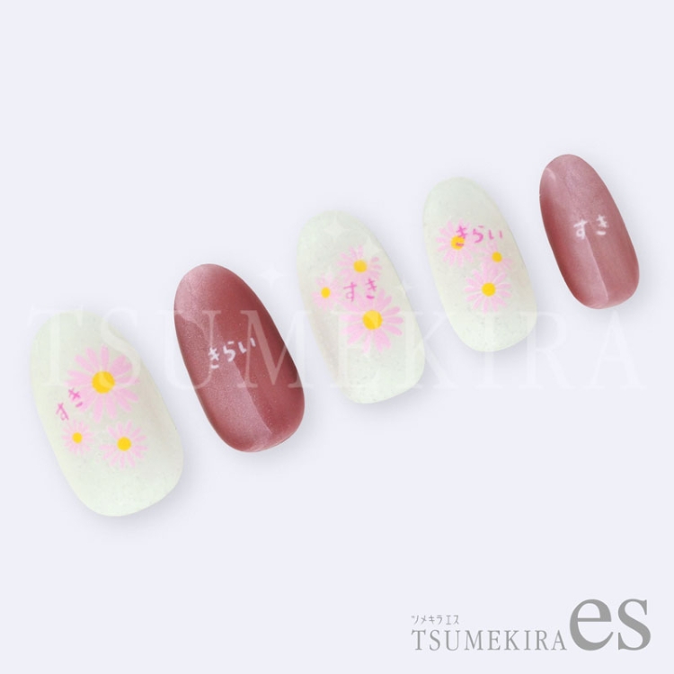 TSUMEKIRA es ES-HUM-002 花占いマーガレット ピンク