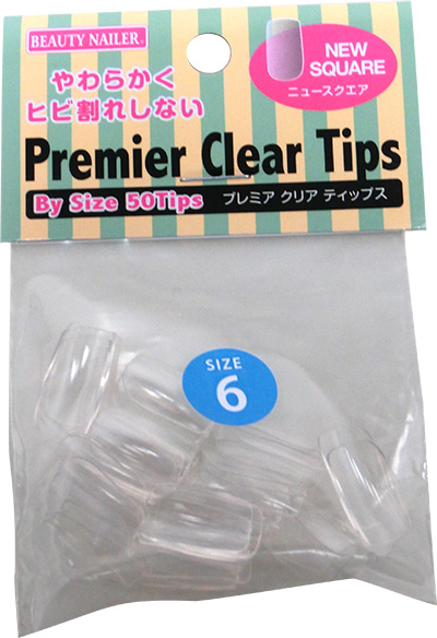 BEAUTY NAILER プレミア クリアチップス バイサイズ 50P #6 ニュースクエア