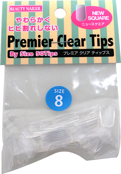 お取り寄せ BEAUTY NAILER プレミア クリアチップス バイサイズ 50P #8 ニュースクエア
