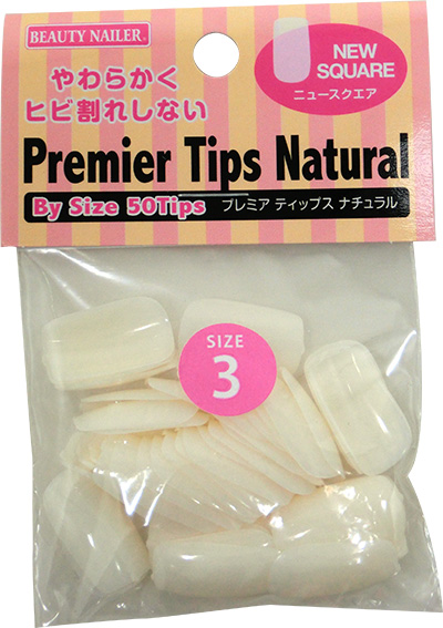 BEAUTY NAILER プレミア ナチュラルチップス バイサイズ 50P #3 ニュースクエア