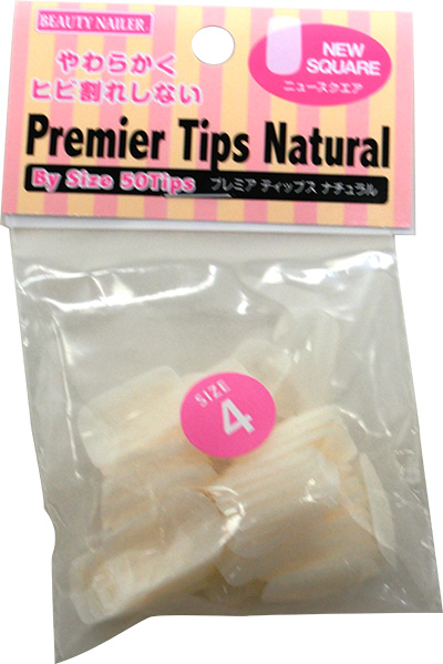 BEAUTY NAILER プレミア ナチュラルチップス バイサイズ 50P #4 ニュースクエア
