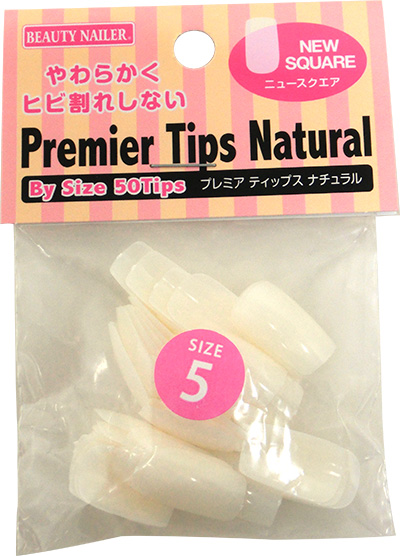 BEAUTY NAILER プレミア ナチュラルチップス バイサイズ 50P #5 ニュースクエア