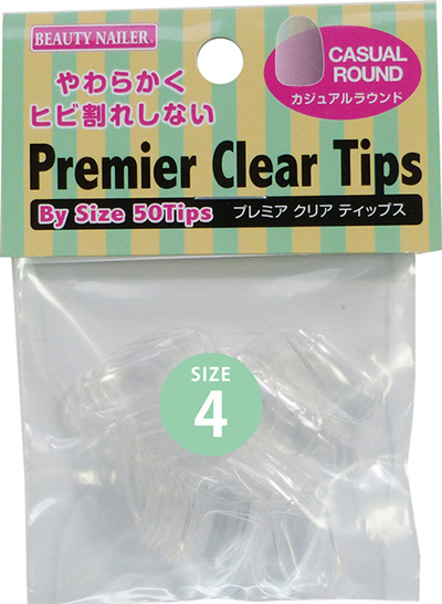 BEAUTY NAILER プレミア クリアチップス バイサイズ 50P #4 カジュアルラウンド