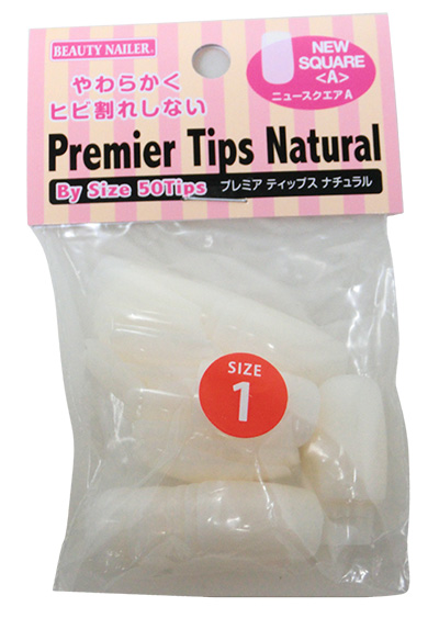BEAUTY NAILER プレミア ナチュラルチップス バイサイズ 50P #1 ニュースクエアA