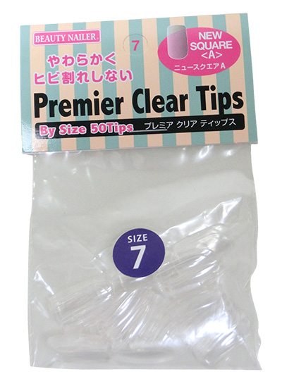 BEAUTY NAILER プレミア クリアチップス バイサイズ 50P #7 ニュースクエアA