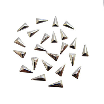 SARURU フラットメタルパーツ シェイプトライアングル3×1mm シルバー 30粒