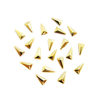 SARURU フラットメタルパーツ シェイプトライアングル 3×1mm ゴールド 30粒