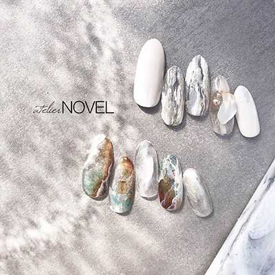 NOVEL ファンシーオーロラフレーク アクアピンク 1310