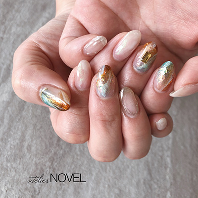 NOVEL ファンシーオーロラフレーク アクアピンク 1310 | Nail NOVEL ファンシーオーロラフレーク アクアピンク 1310 | Nail