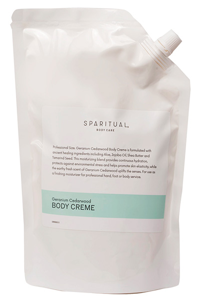 お取り寄せ SPARITUAL ゼラニウム シダーウッド ボディクリーム 1000ml