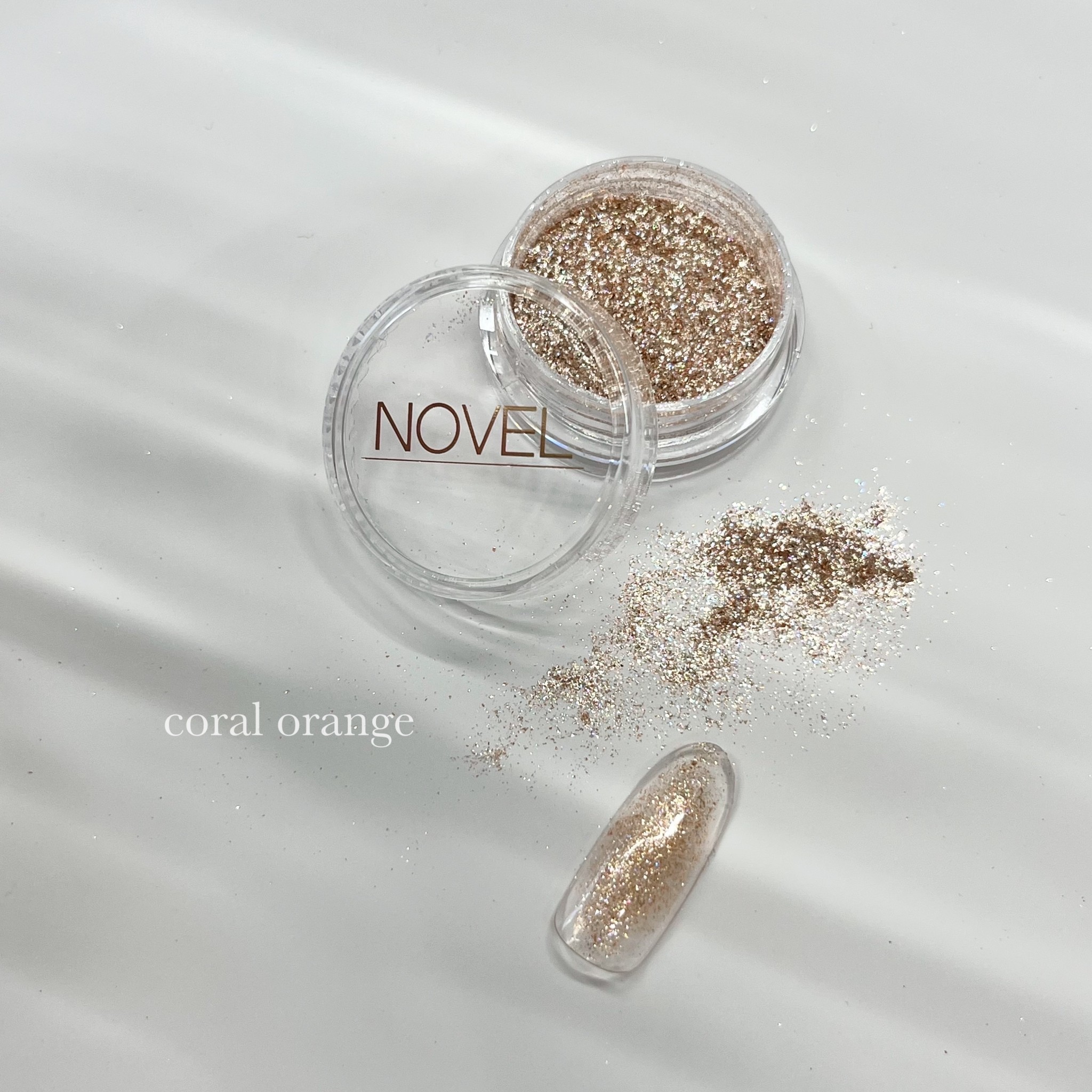 NOVEL グラスシャリーグリッター(コーラルオレンジ) | Nail Labo