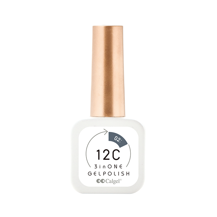 期間限定 CalGel 12C ノンワイプ スリーインワン ジェルポリッシュ02インディゴ カーム オックス8mL