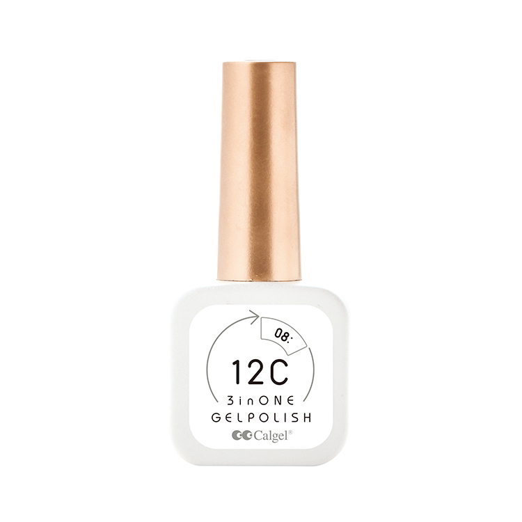 期間限定 CalGel 12C ノンワイプ スリーインワン ジェルポリッシュ08ミルク メリー ゴート8mL