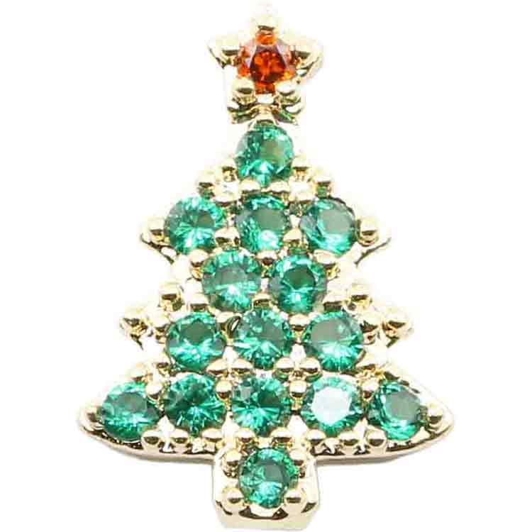 限定 MATIERE メタルパーツ　クリスマスツリーA　グリーン