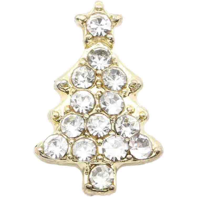限定 MATIERE メタルパーツ　クリスマスツリーC　クリスタル