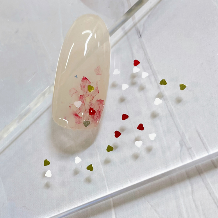 ネイルパフェ miniハートのホログラム6色セット 1mm