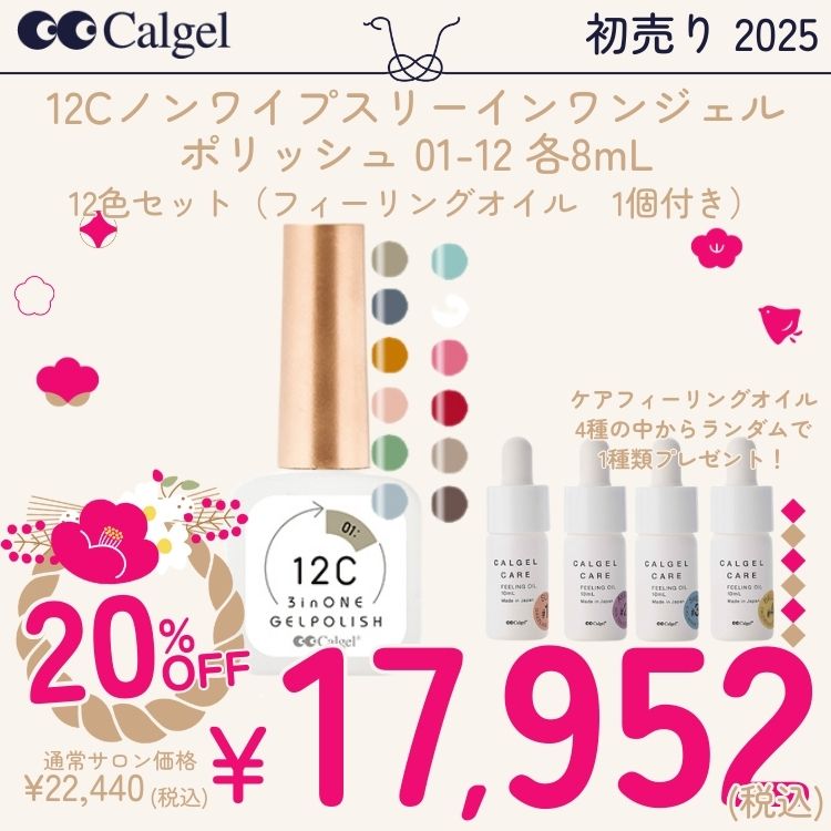 Calgel 12C ジェルネイル 12色セット