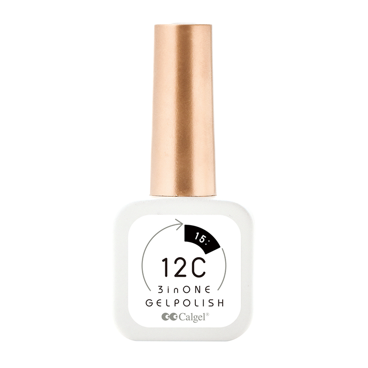 CalGel 12Cノンワイプスリーインワン　ジェルポリッシュ15オニキス スピリット タイガー8mL