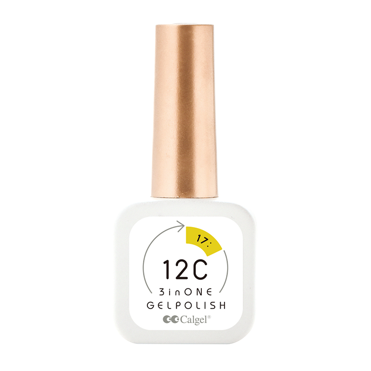 CalGel 12Cノンワイプスリーインワン　ジェルポリッシュ17マスタード ドラゴン ヒドゥン8mL