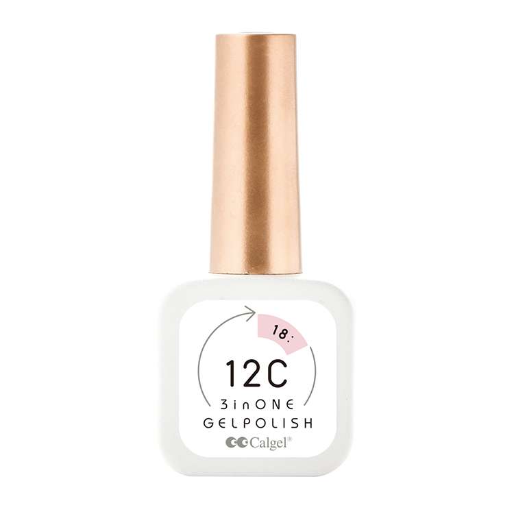 CalGel 12Cノンワイプスリーインワン　ジェルポリッシュ18チーク クレバー サーペント8mL