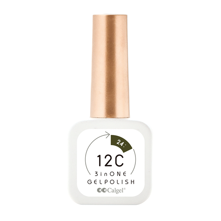 CalGel 12Cノンワイプスリーインワン　ジェルポリッシュ24オリーブ ジェントル ボー8mL
