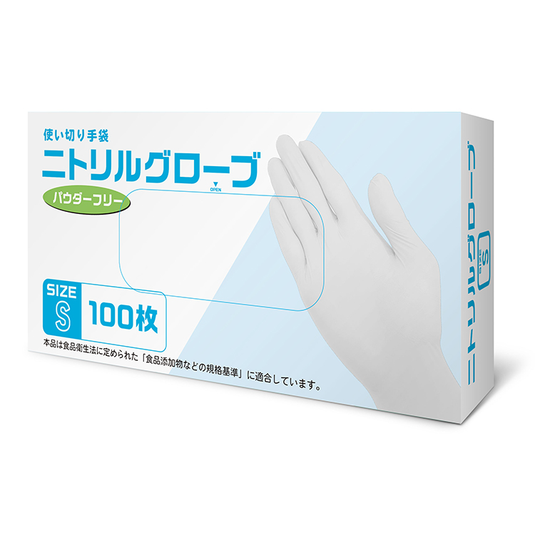 フジテックス　ニトリルグローブS　ホワイト　１００枚