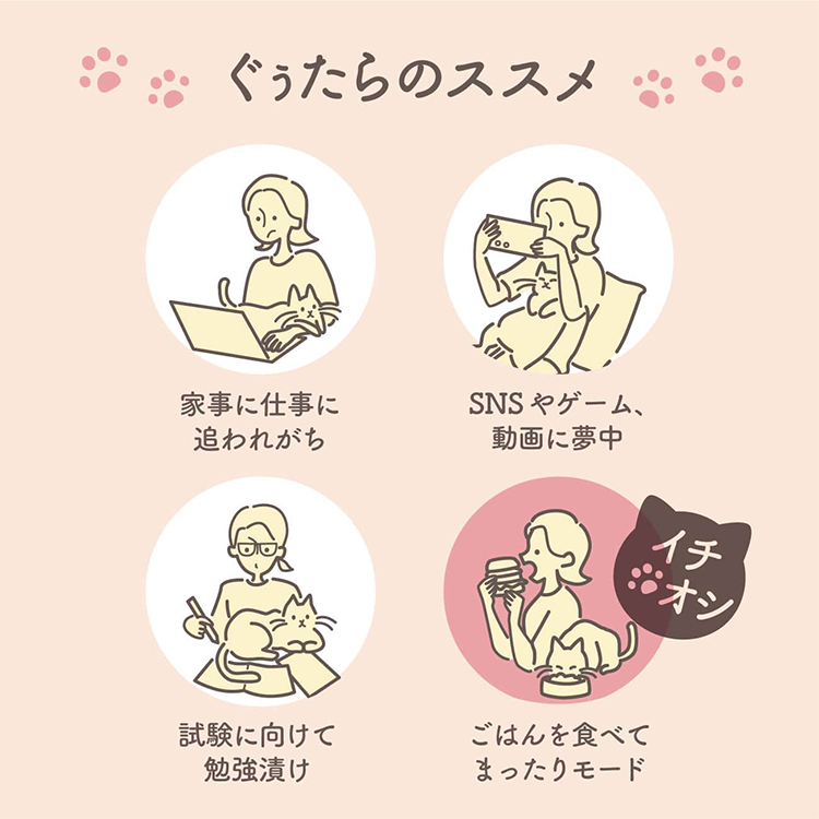 ネコのきもち ニャンわり蒸気の ぐぅたらアイマスク クロ 陽だまりコットンの香り　5枚