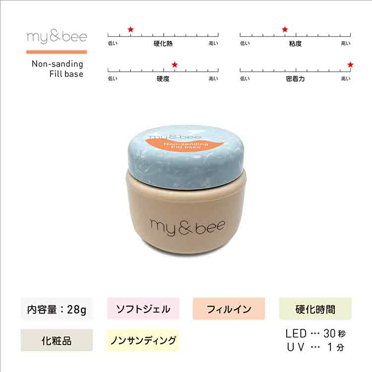 my&bee ノンサンディングフィルベース 28g