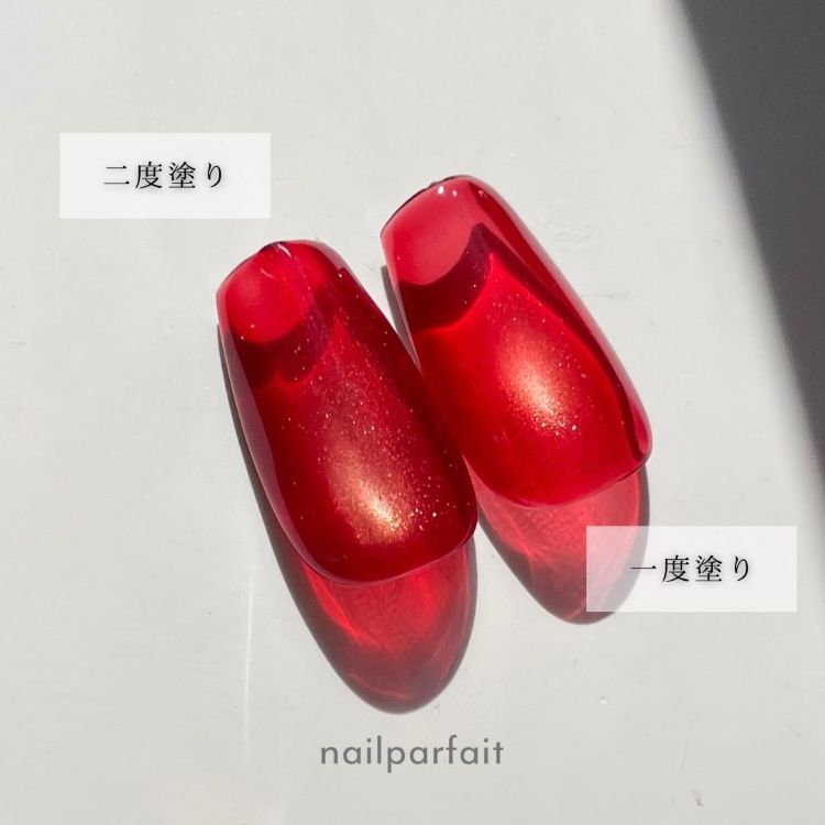 ネイルパフェ　カラージェル　深紅　MG31
