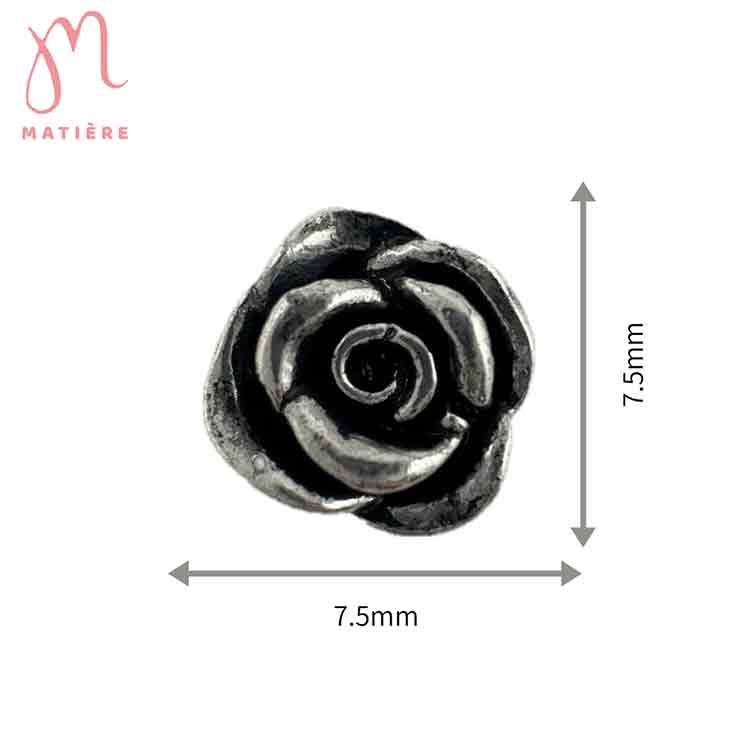 MATIERE メタルパーツ ローズ シルバー