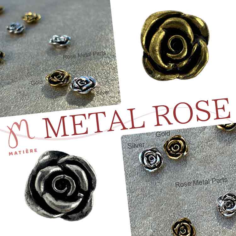 MATIERE メタルパーツ ローズ シルバー