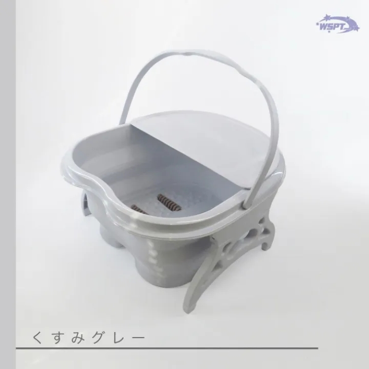 お取り寄せ StarBits byWSPTJAPAN フットバス　マッサージローラー付　くすみグレー