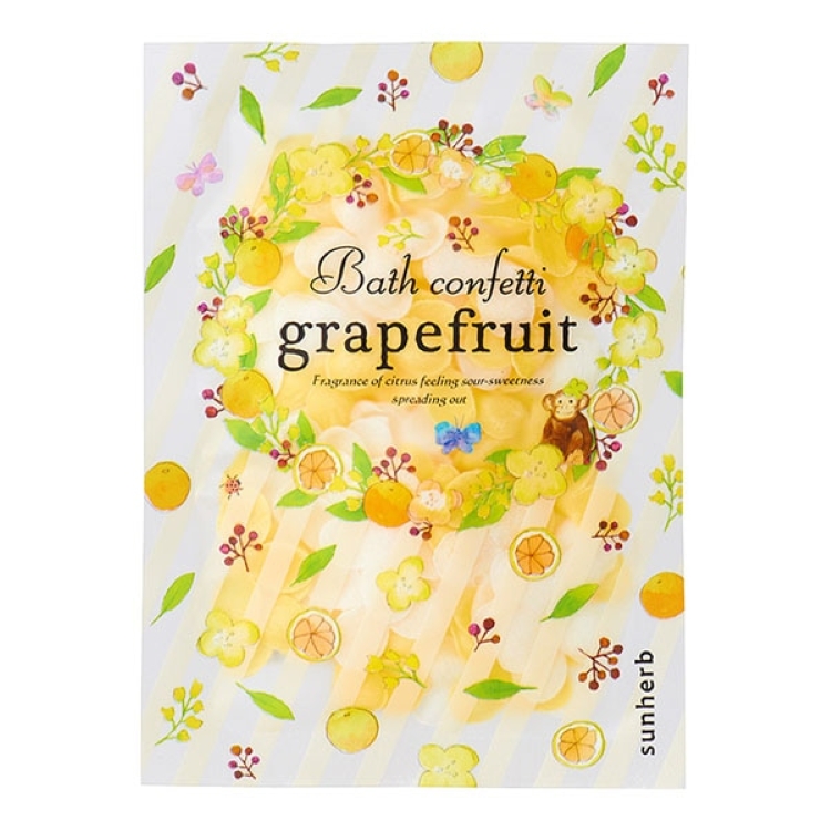 サンハーブ バスコンフェッティバッグ グレープフルーツ