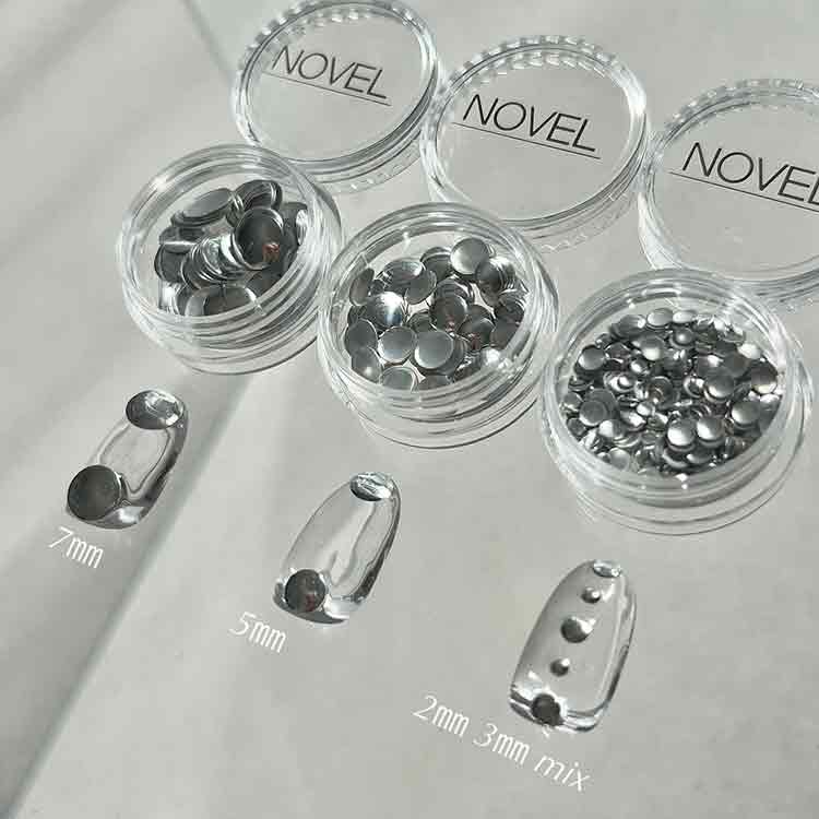 NOVEL P975 スタッズセレクション 2mm+3mm ミックス ブライトシルバー