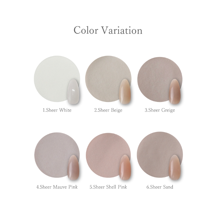 SMint AcrylicPowder Sheer Color 2.Sheer Beige