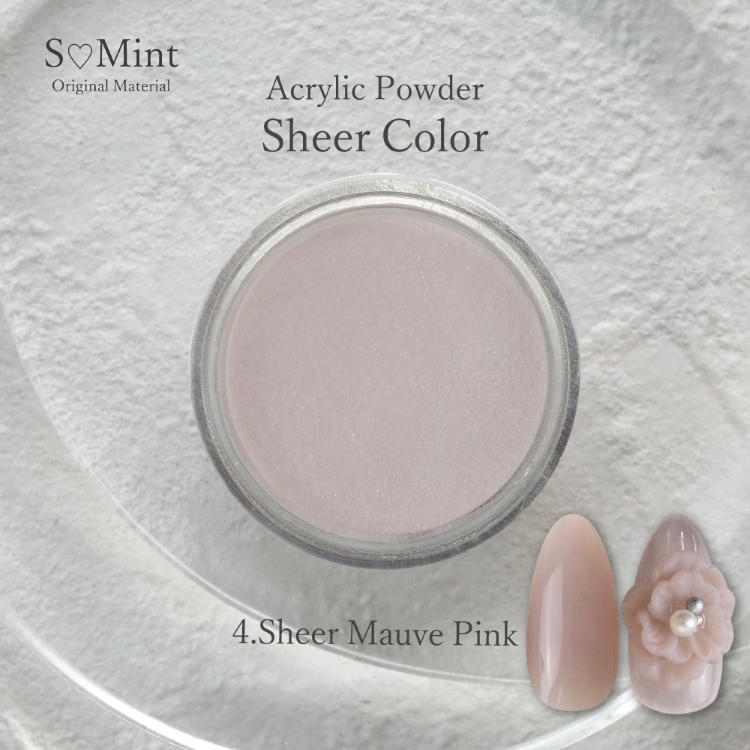 SMint AcrylicPowder Sheer Color 4.Sheer Mauve Pink