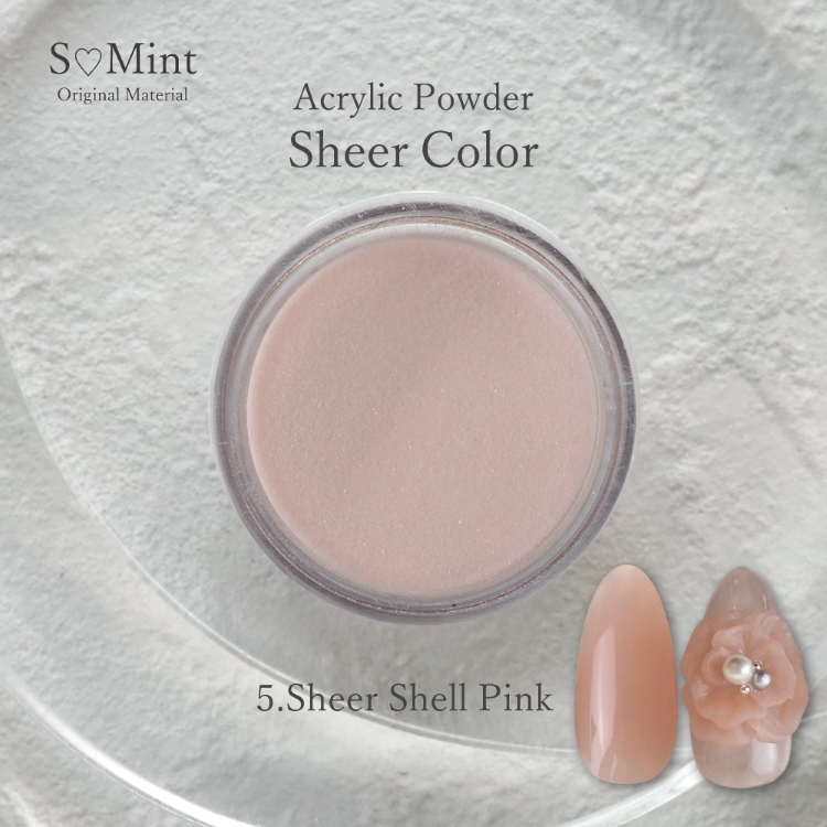 SMint AcrylicPowder Sheer Color 5.Sheer Shell Pink